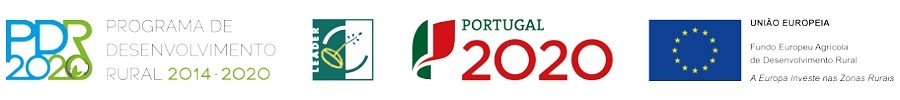 Logos presentes: PDR, Portugal 2020, Fundo Europeu de Desenvolvimento Regional