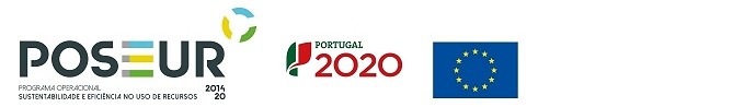 Logos presentes: POSEUR, Portugal 2020, Fundo Europeu de Desenvolvimento Regional